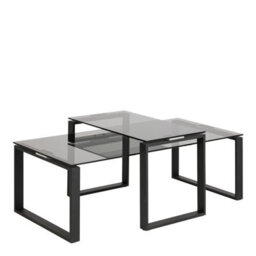 Furniture To Go Katrine Coffee Table Set With Smoked Glass Top - thumbnail 1