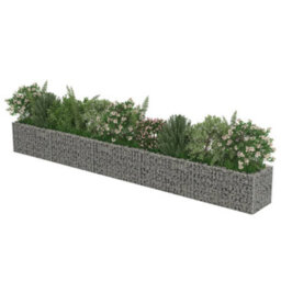Berkfield Gabion Raised Bed Galvanised Steel 450X50X50 Cm - thumbnail 4