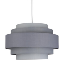 First Choice Lighting Pair Of Grey Ombre 5 Tier Light Shades - thumbnail 2