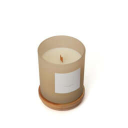 Aroma Naturals Frosted Decadence Glass Candle - Vanilla Bean Scent - thumbnail 3
