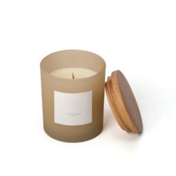 Aroma Naturals Frosted Decadence Glass Candle - Vanilla Bean Scent - thumbnail 2