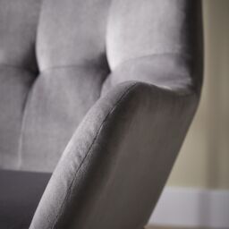 Turio Grey Velvet Effect Relaxer Chair (H)800mm (W)650mm (D)815mm - thumbnail 4