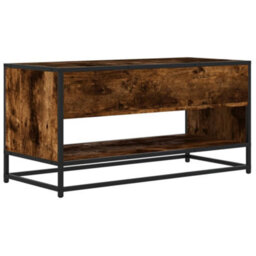 Berkfield Industrial Tv Cabinet Smoked Oak 91X40X46 Cm Engineered Wood And Metal - thumbnail 6