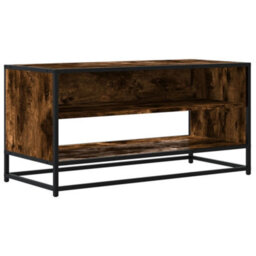 Berkfield Industrial Tv Cabinet Smoked Oak 91X40X46 Cm Engineered Wood And Metal - thumbnail 1