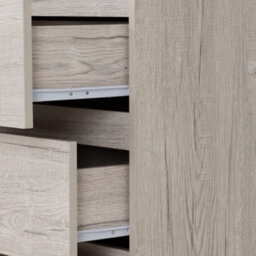 Seconique Malvern 8 Drawer Chest In Beige Urban Snow Finish Recessed Handles - thumbnail 4