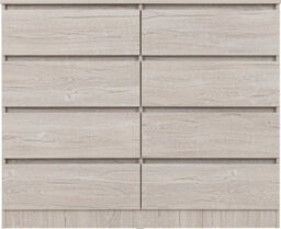 Seconique Malvern 8 Drawer Chest In Beige Urban Snow Finish Recessed Handles - thumbnail 9