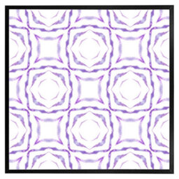 "Andrew Lee Purple Brilliant Boho (Picutre Frame) / 30X30"" / Oak" - thumbnail 4