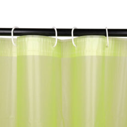 Neel Blue Lime Green Shower Curtain With 12 Hooks, Mould & Mildew Resistant - 180X180Cm - thumbnail 3