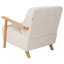 Beliani Armchair Lesja Fabric Light Beige - thumbnail 5