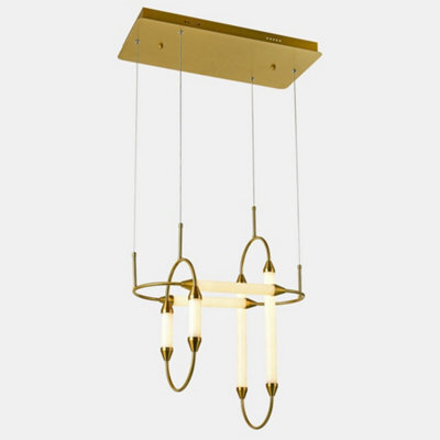 Luminosa Lighting Luminosa Modern Led Hanging Pendant Copper, Warm White 3000K