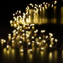 720 Warm White Led Micro Star Garland Fairy Lights 22M Plug In Indoor And Outdoor Use - thumbnail 4