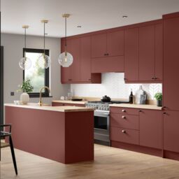 Premium Kitchens Ethos Matt Red Modern Highline Cabinet Door (W)400mm (H)715mm (T)18mm - thumbnail 2