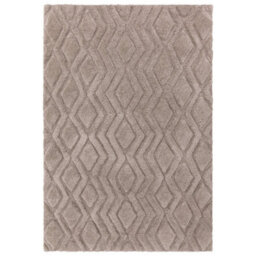 Dark Beige Modern Shaggy Easy To Clean Geometric Dining Room Bedroom And Living Room Rug-120Cm X 170Cm - thumbnail 6