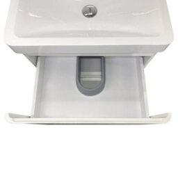 Rinse Bathrooms 600mm Free Standing Basin Vanity Cabinet Unit Bathroom Soft Close Drawers Storage Furniture Gloss White - thumbnail 5