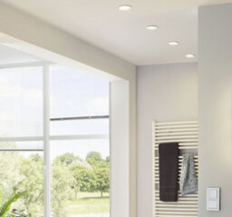 Flush And Recessed Ceiling Downlights - 2 Pack And 3 Pack In White Steel With Gu10 Bulbs - thumbnail 3