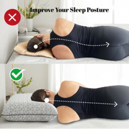Brightr Sleep Brightr Eclipse Best Firm Pillow For Back & Neck Pain Relief - Adjustable Orthopedic Memory Foam Pillow For Side & Back Sleepers - thumbnail 4