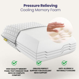 Brightr Sleep Brightr Eclipse Best Firm Pillow For Back & Neck Pain Relief - Adjustable Orthopedic Memory Foam Pillow For Side & Back Sleepers - thumbnail 5