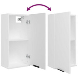 Berkfield Classic Wall-Mounted Bathroom Cabinet White 32X20X67 Cm - thumbnail 9