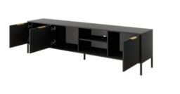 Arte Lars Tv Cabinet - Sleek Media Unit With Gold Accents, H540mm W2030mm D400mm - thumbnail 2