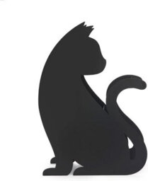 Balvi Black Cat Feline Umbrella Stand With Metal Water Collection Tray - thumbnail 5
