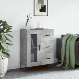 Berkfield Classic Sideboard Concrete Grey 69.5X34X90 Cm Engineered Wood - thumbnail 2