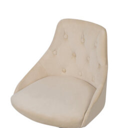 Beliani Desk Chair Parrish Velvet Beige - thumbnail 8
