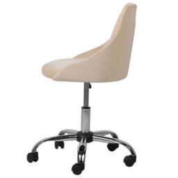 Beliani Desk Chair Parrish Velvet Beige - thumbnail 5