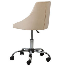 Beliani Desk Chair Parrish Velvet Beige - thumbnail 6
