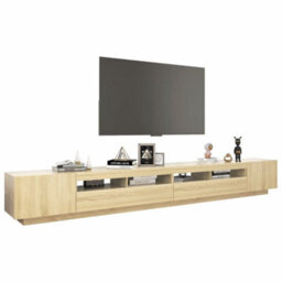 Vidaxl Tv Cabinet With Led Lights Sonoma Oak 300X35X40 Cm - thumbnail 6