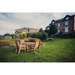 Churnet Valley Garden Furniture Ltd Valley 4 Seater Square 4Xc - Timber - L190 X W190 X H95 Cm - Minimal Assembly Required - Set Of Waterproof Cushions Included - thumbnail 3