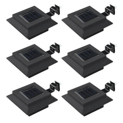 Outdoor Solar Lamps 6 Pcs Led Square 12 Cm Black - image 1