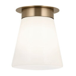 Luminosa Lighting Elstead Kichler Albers Semi Flush Ceiling Light Contemporary Champagne Bronze 1X E27 - thumbnail 1