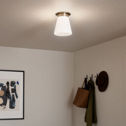 Luminosa Lighting Elstead Kichler Albers Semi Flush Ceiling Light Contemporary Champagne Bronze 1X E27 - thumbnail 4