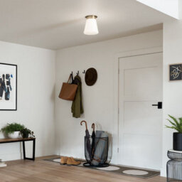 Luminosa Lighting Elstead Kichler Albers Semi Flush Ceiling Light Contemporary Champagne Bronze 1X E27 - thumbnail 2
