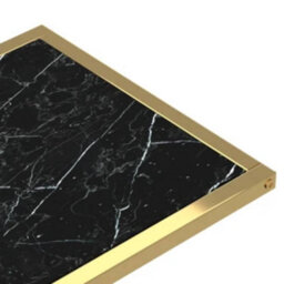 Berkfield Stylish Computer Side Table Black Marble 50X35X65 Cm Tempered Glass - thumbnail 5