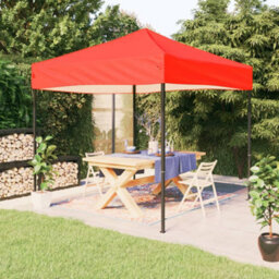Walplus Folding Party Tent Garden Gazebo Canopy Red 2X2 M