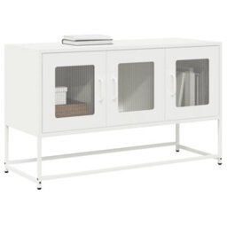Berkfield Tv Cabinet White 100.5X39X60.5 Cm Cold-Rolled Steel