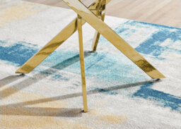 Furniturebox Uk Novara White Marble Gold Leg 120Cm Round Dining Table & 4 White Milan Gold Leg Chairs - thumbnail 7