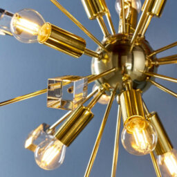 Anson Lighting Parrow Satin Brass And Clear K5 Crystal Glass 9 Light Ceiling Pendant - thumbnail 6