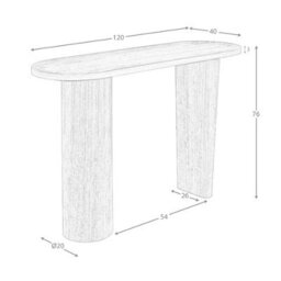 Angel Cerda Stylish Oval Walnut Console Table For Modern Homes - thumbnail 5
