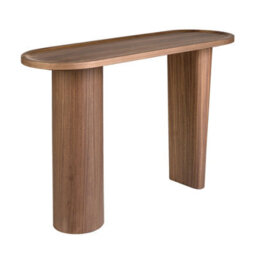 Angel Cerda Stylish Oval Walnut Console Table For Modern Homes - thumbnail 1