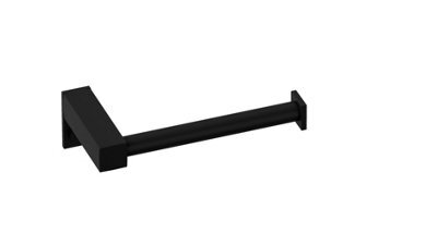 Cosmic Toilet Roll Holder, Black Matt, Wall-Mounted, 8 Cm. Collection Metric - image 1