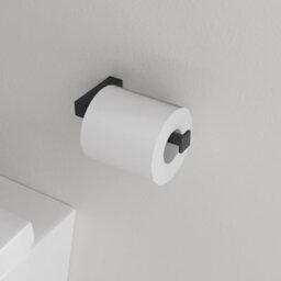 Cosmic Toilet Roll Holder, Black Matt, Wall-Mounted, 8 Cm. Collection Metric - thumbnail 3