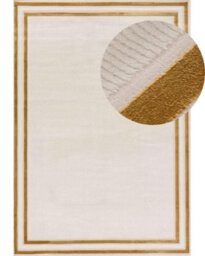 The Rugs Carmel Cream/gold Bordered Area Rug And Runner Non Shedding, Stain Resistant, Soft - thumbnail 2