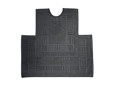 Rapport Home Chatsworth Pure Cotton Mats Grey
