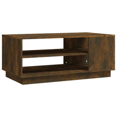 Berkfield Modern Coffee Table Smoked Oak 102X55X43 Cm Engineered Wood - image 1