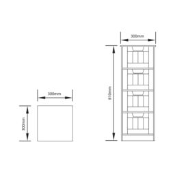 Lassic Hayle Matt White Bathroom Drawer Cabinet (H) 810mm (W) 300mm (D) 30Cm - thumbnail 5