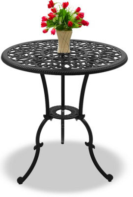 Centurion Supports Bangui Garden And Patio Cast Aluminium Bistro Table Black - image 1