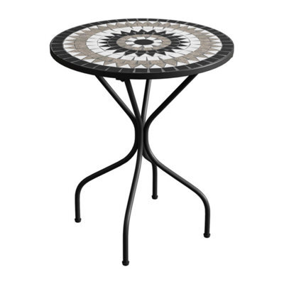 24Inch Mosaic Side Table Bistro Heavy Duty Coffee Table For Garden Patio Balcony - image 1