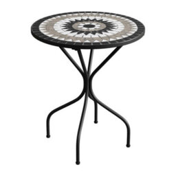 24Inch Mosaic Side Table Bistro Heavy Duty Coffee Table For Garden Patio Balcony